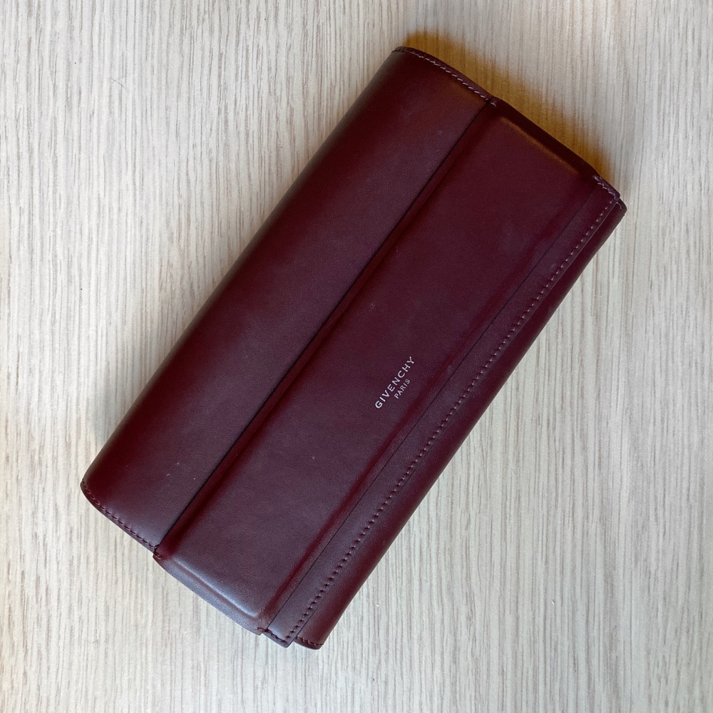 Givenchy Horizon Continental Flap Wallet Oxblood